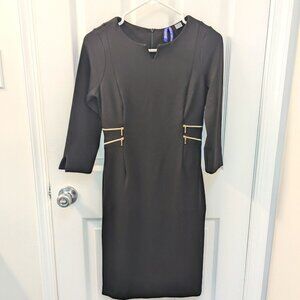 Seraphine black zip detail maternity dress